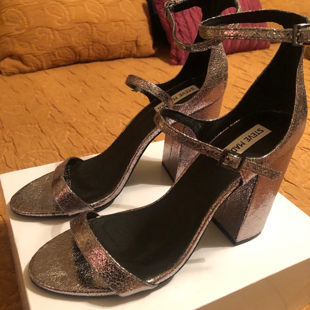 Pewter Metallic Heels